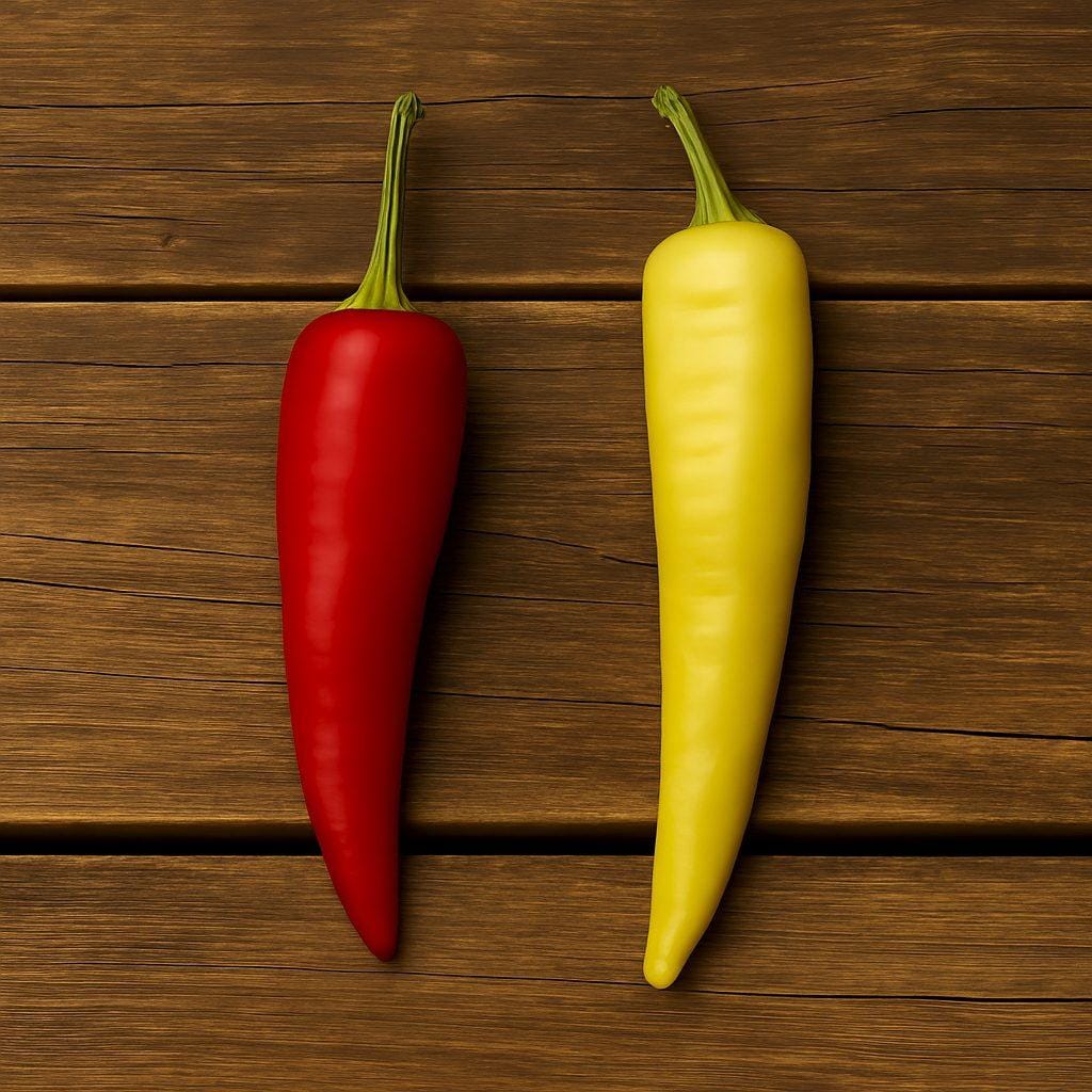 Banana Pepper Seeds Authentic - From Seed to Sensation: Spring into action with 10 Premium Heirloom Variety seeds 1 Banana Pepper seeds Heirloom Chilli Seeds and Rare chilli seeds South africa
