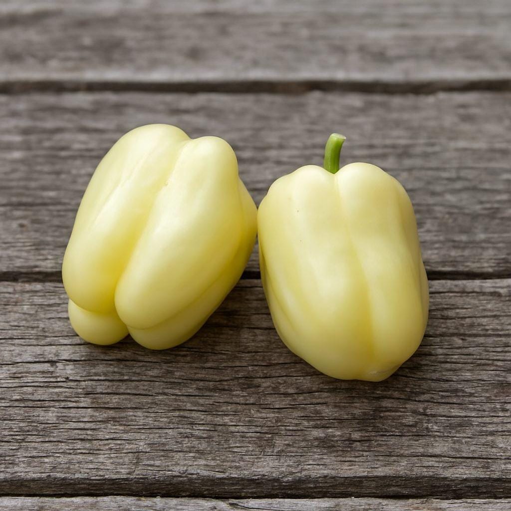 Albino Bullnose Pepper Seeds Authentic - From Seed to Sensation: Spring into action with 10 Premium Heirloom Variety seeds 1 Albino Bullnose Pepper Seeds